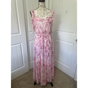 ANTHROPOLOGY Gal Meets Glam Floral Maxi Dress Woman’s Sz 10